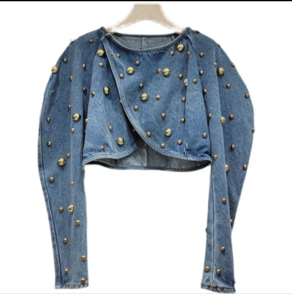 Vintage denim blouse